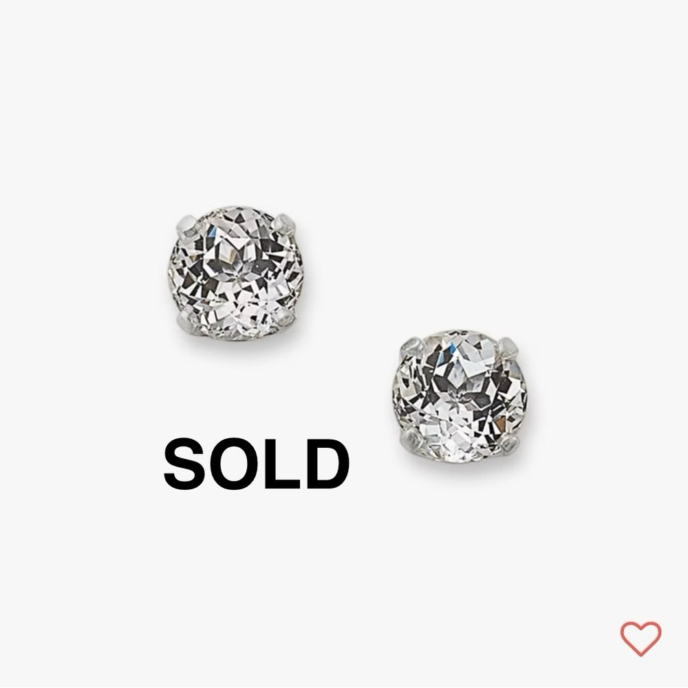 James Avery Lab-Created White Sapphire Birthstone Studs